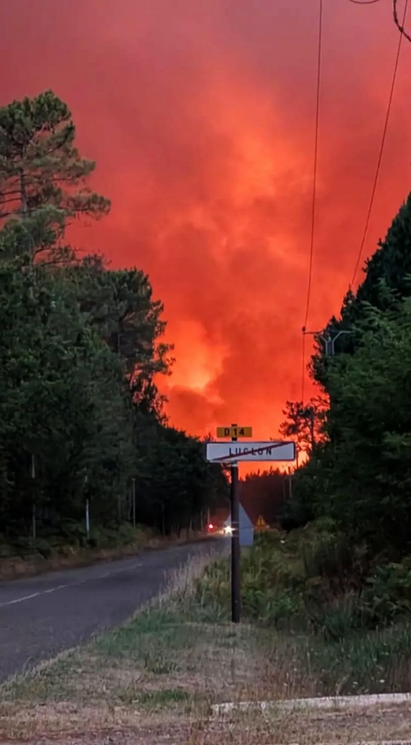 Incendie de Luglon fix�. 1700 hectares de for�t sont partis en fum�e. Au total, ce matin, c'est pr�s de 300 personnes qui ont pu regagner leur domicile